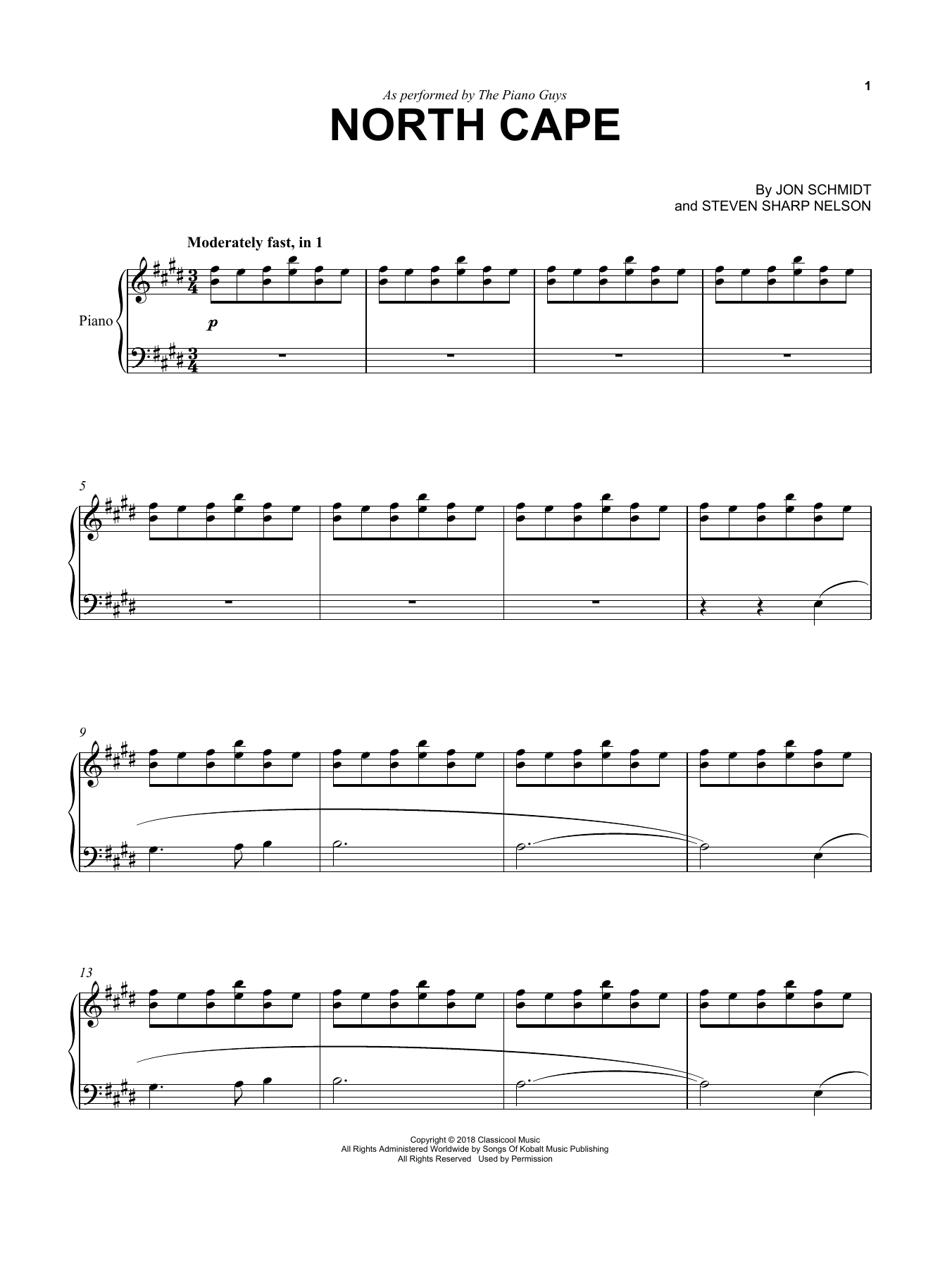 Download The Piano Guys North Cape Sheet Music and learn how to play Cello and Piano PDF digital score in minutes