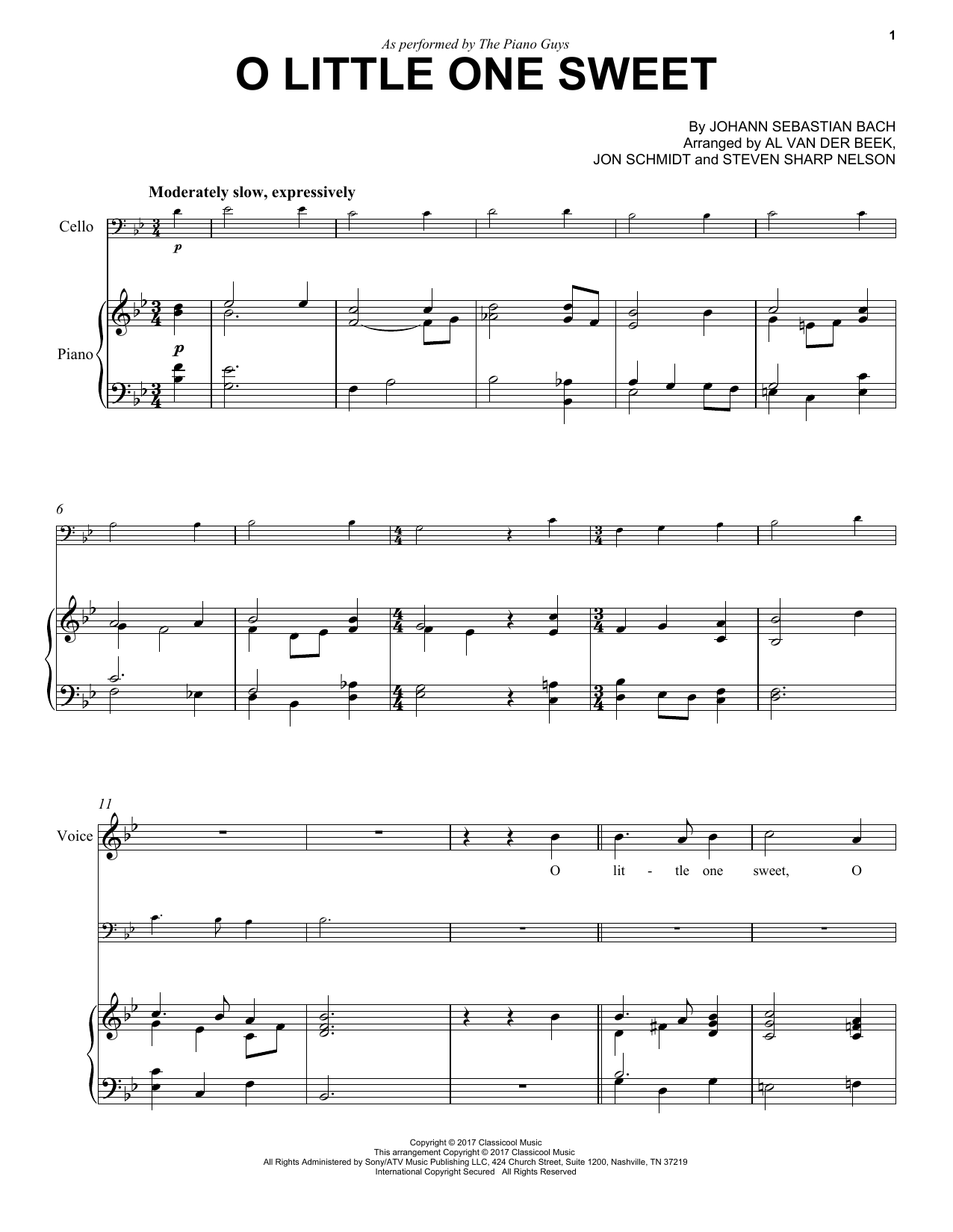 Download The Piano Guys O Little One Sweet Sheet Music and learn how to play Piano & Vocal PDF digital score in minutes