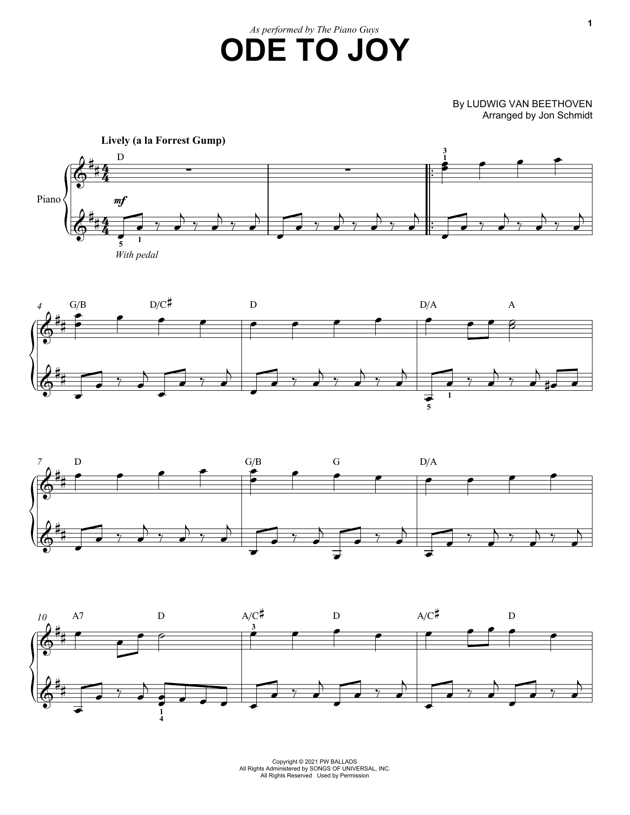 Download The Piano Guys Ode To Joy Sheet Music and learn how to play Piano Solo PDF digital score in minutes