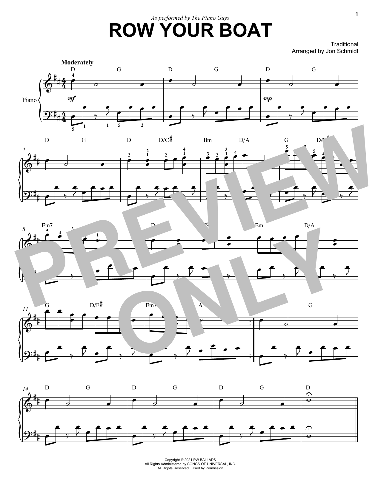 Download The Piano Guys Row Row Row Your Boat Sheet Music and learn how to play Piano Solo PDF digital score in minutes
