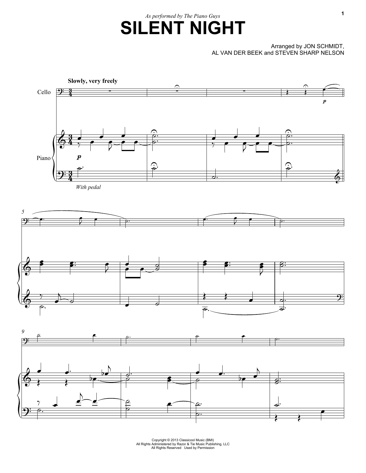 Download The Piano Guys Silent Night Sheet Music and learn how to play Piano PDF digital score in minutes