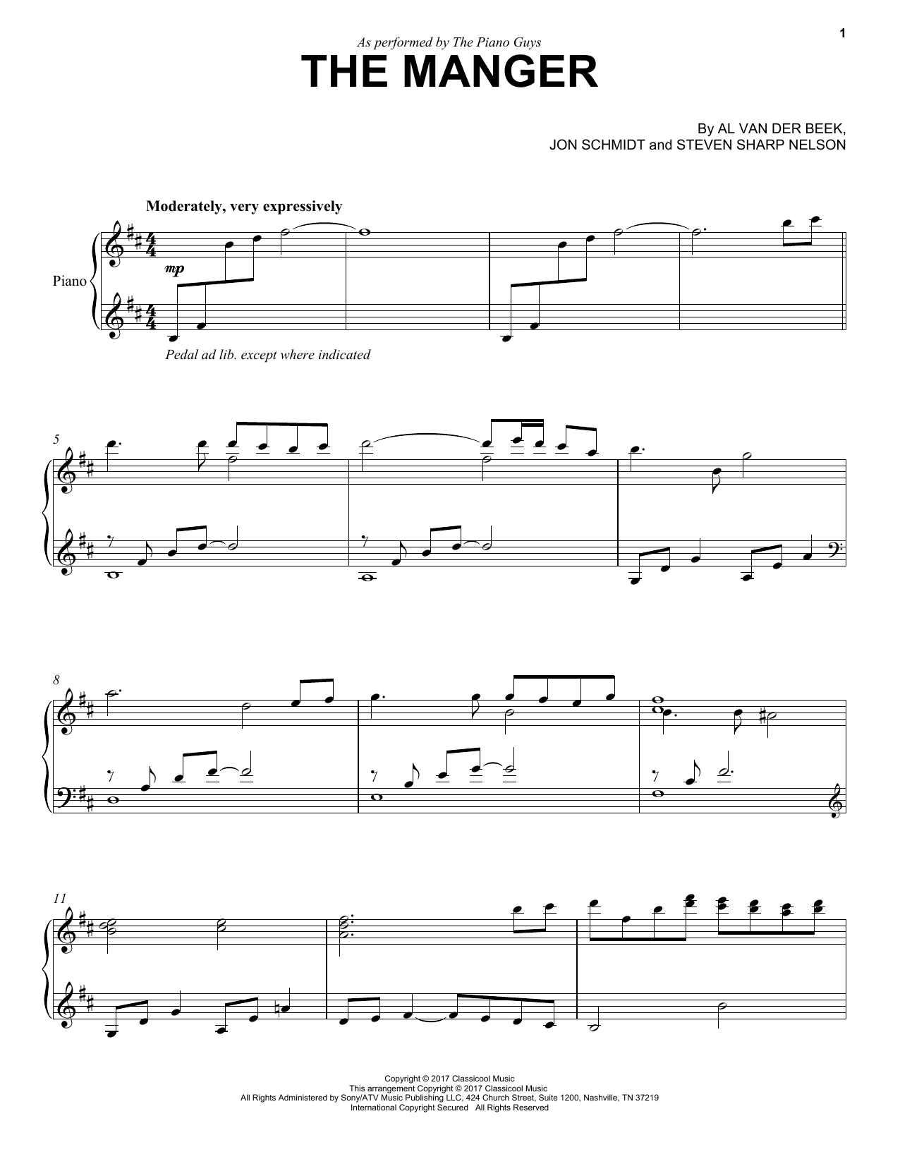 Download The Piano Guys The Manger Sheet Music and learn how to play Violin PDF digital score in minutes