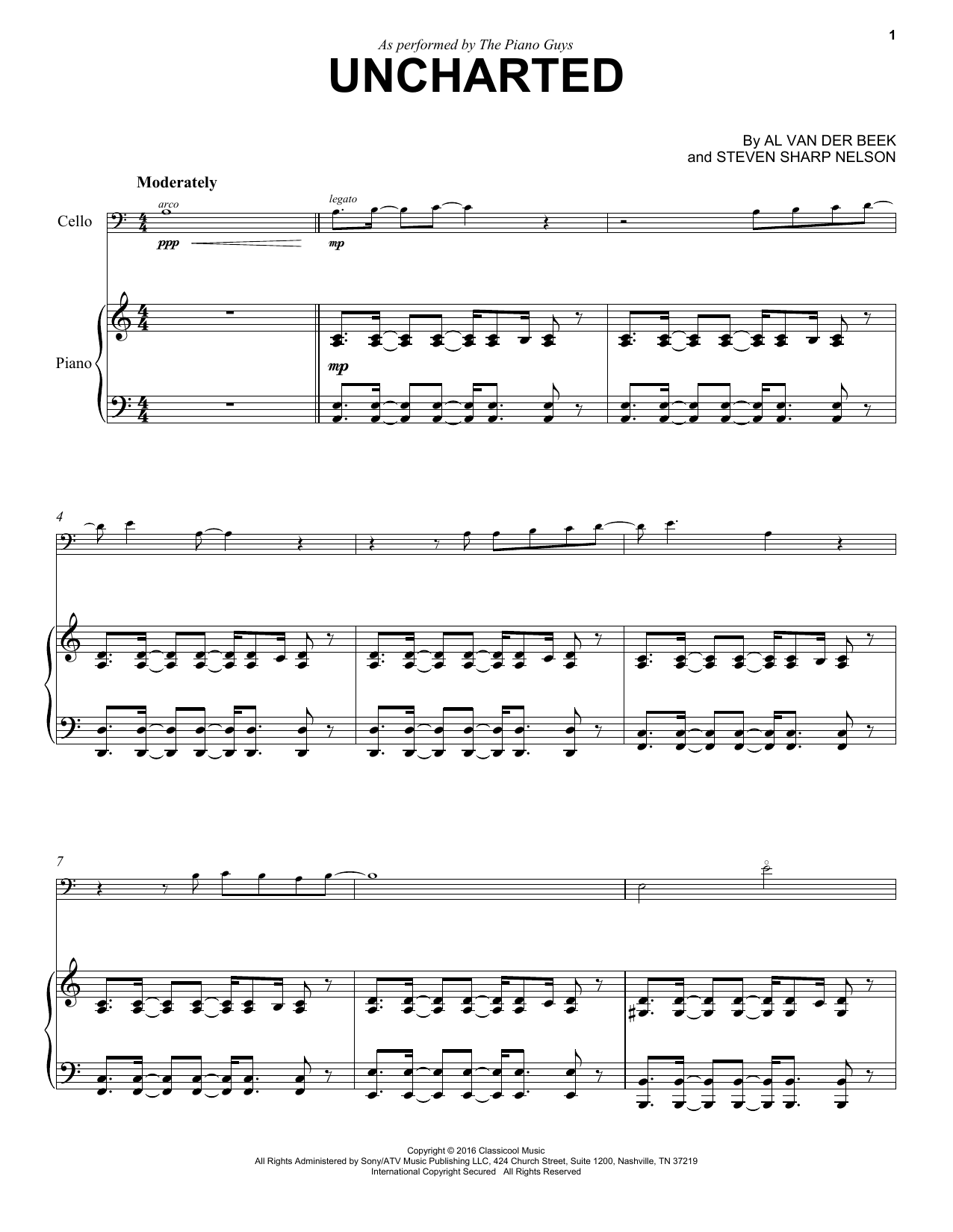 Download The Piano Guys Uncharted Sheet Music and learn how to play Piano PDF digital score in minutes