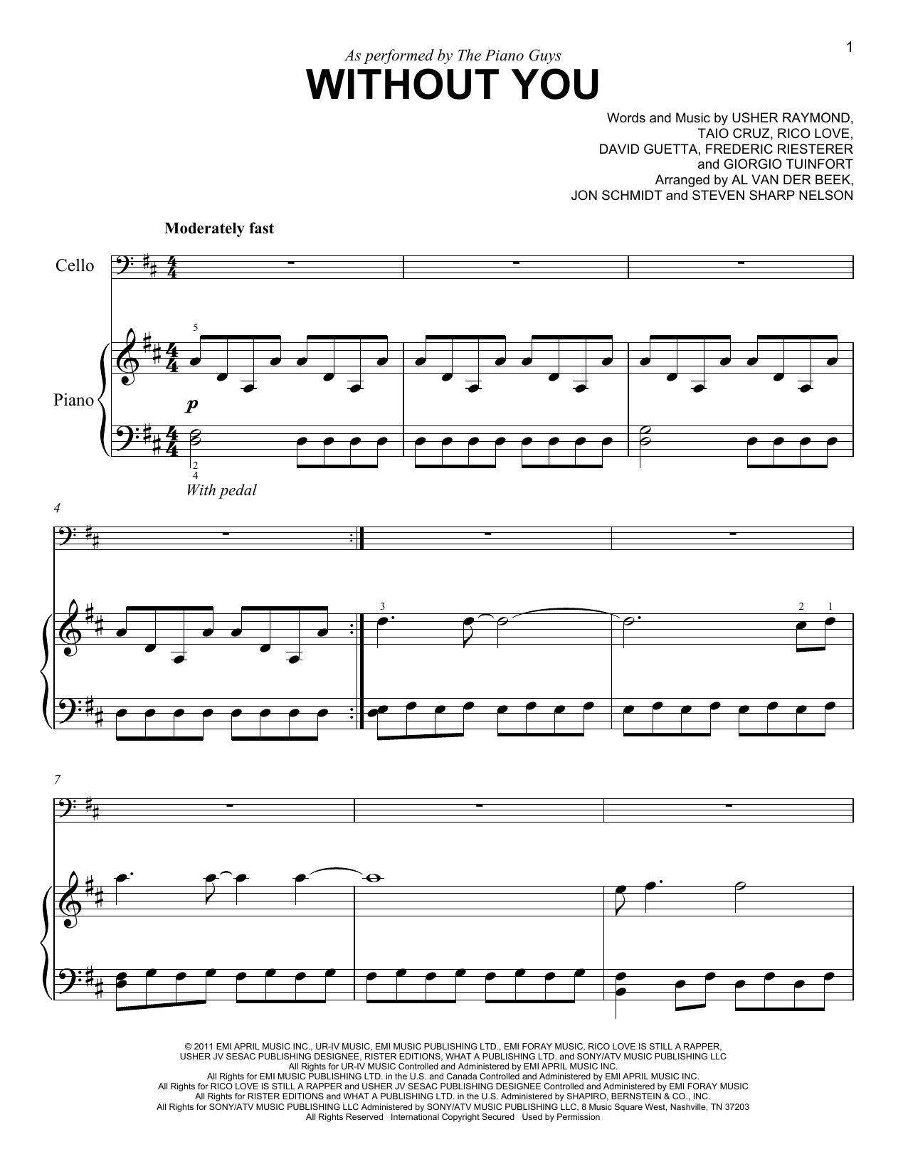 Download The Piano Guys Without You Sheet Music and learn how to play Easy Piano PDF digital score in minutes