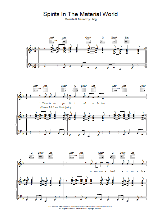 Download The Police Spirits In The Material World Sheet Music and learn how to play Drums Transcription PDF digital score in minutes