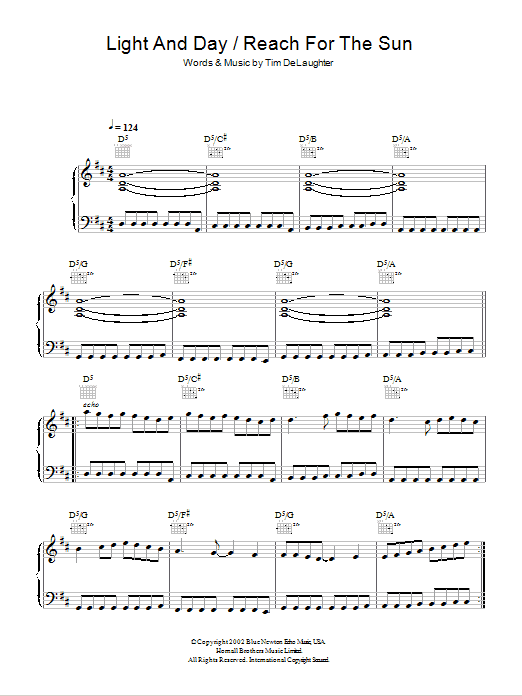 Download The Polyphonic Spree Light And Day/Reach For The Sun Sheet Music and learn how to play Piano, Vocal & Guitar (Right-Hand Melody) PDF digital score in minutes