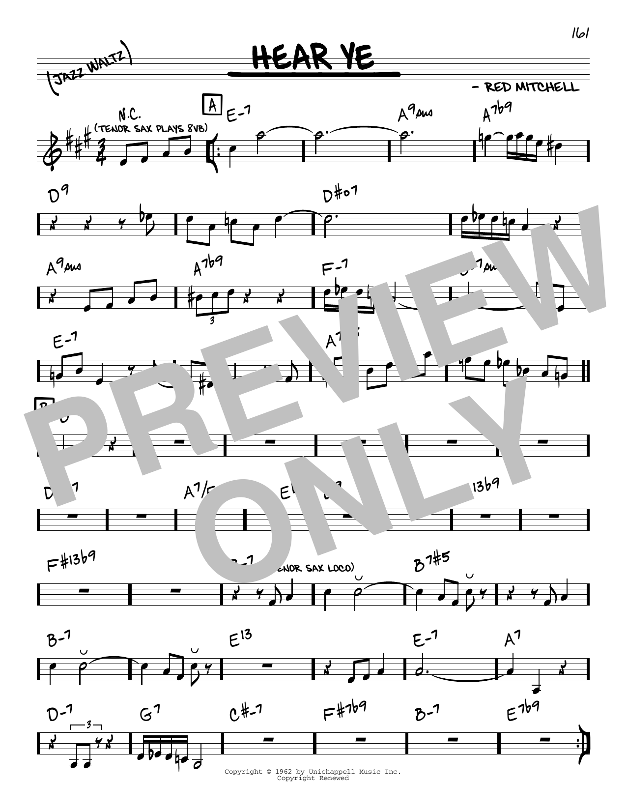Download The Red Mitchell-Harold Land Quintet Hear Ye Sheet Music and learn how to play Real Book – Melody & Chords PDF digital score in minutes