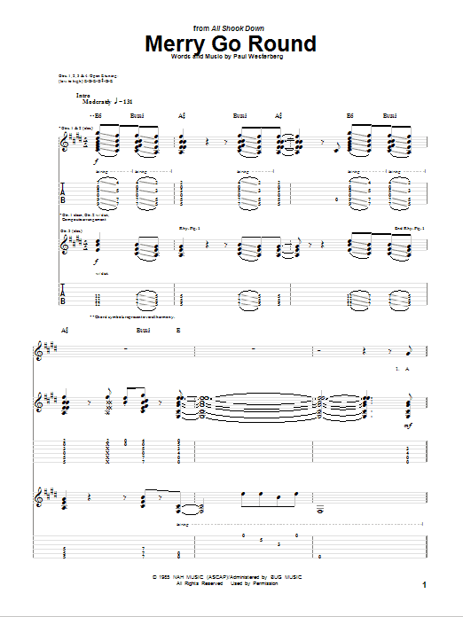 Download The Replacements Merry Go Round Sheet Music and learn how to play Guitar Tab PDF digital score in minutes