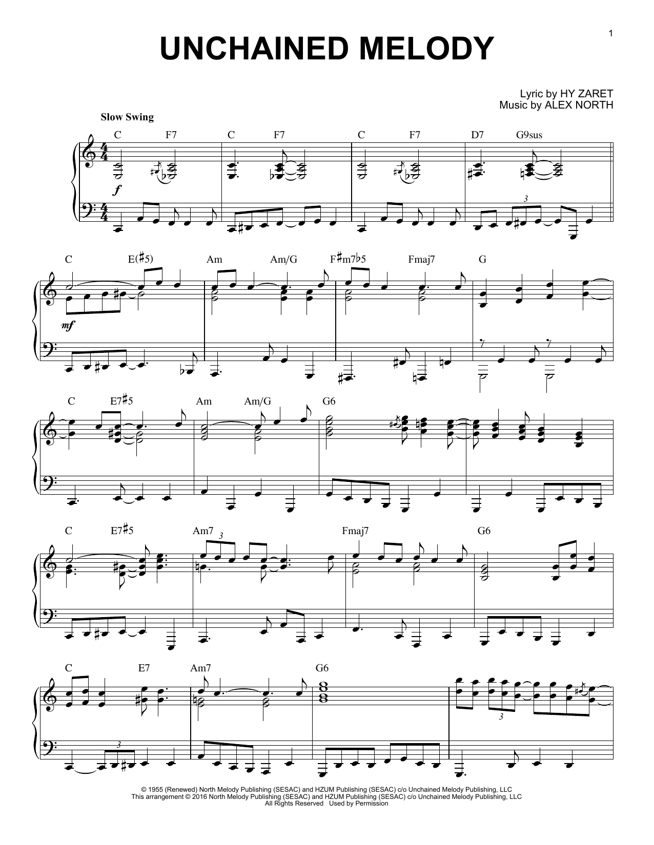 Download The Righteous Brothers Unchained Melody Sheet Music and learn how to play Piano PDF digital score in minutes