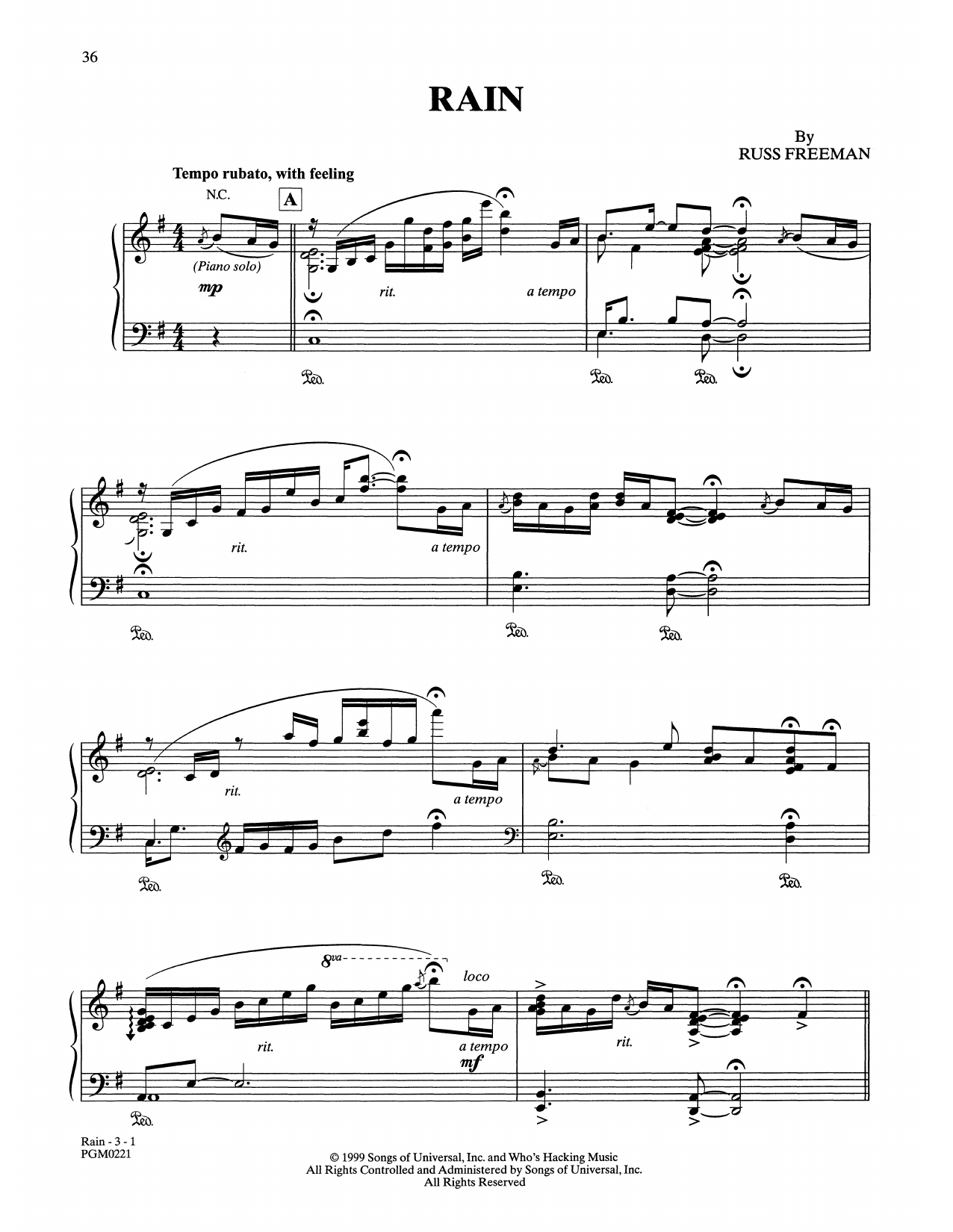 Download The Rippingtons Rain Sheet Music and learn how to play Solo Guitar PDF digital score in minutes