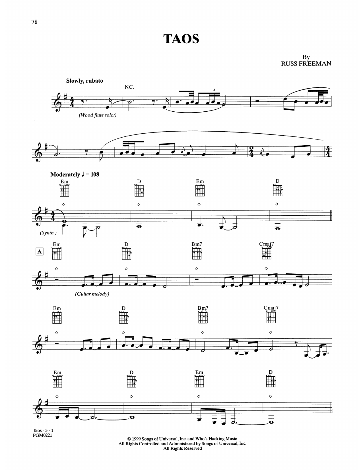 Download The Rippingtons Taos Sheet Music and learn how to play Solo Guitar PDF digital score in minutes