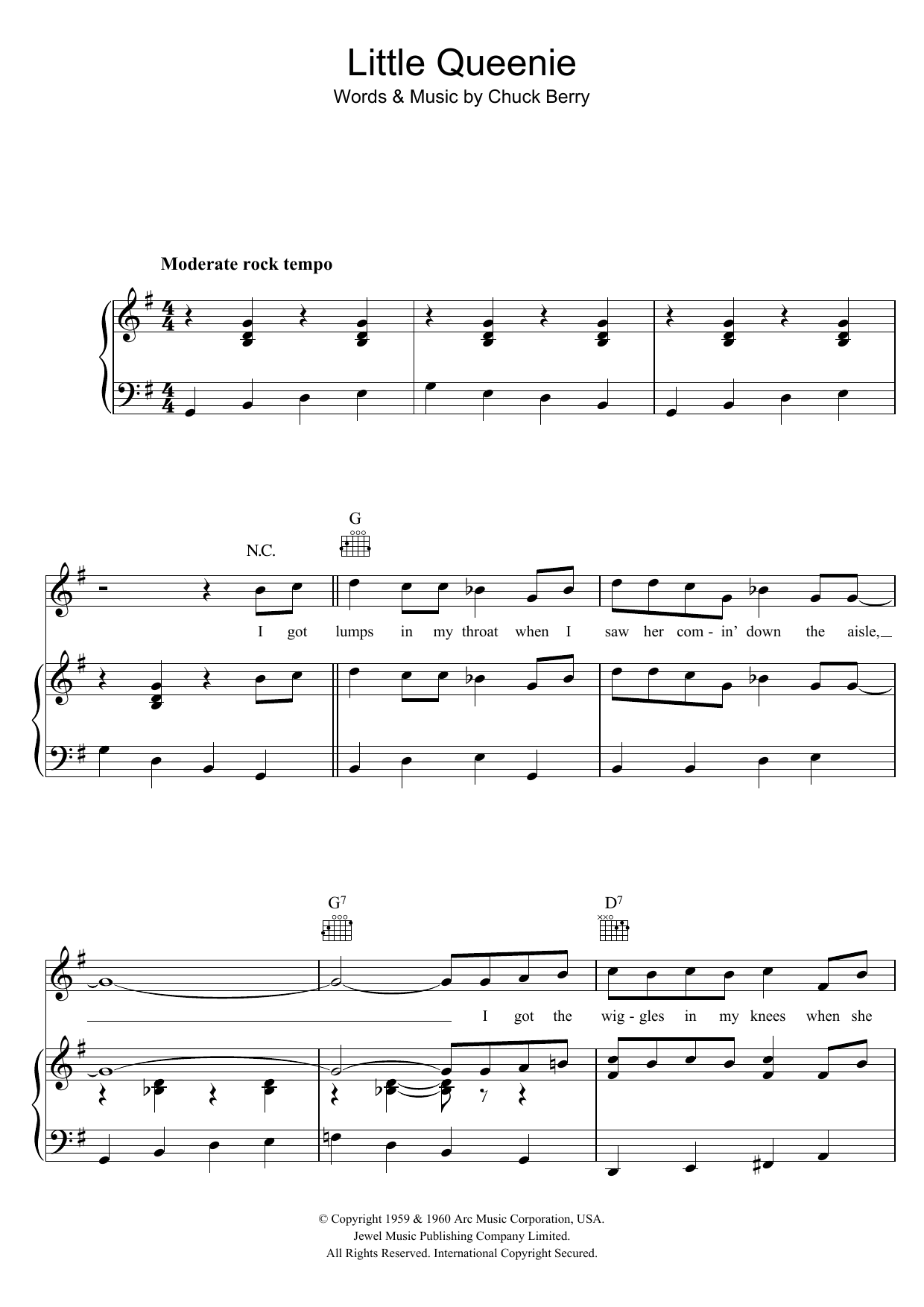 Download The Rolling Stones Little Queenie Sheet Music and learn how to play Piano, Vocal & Guitar (Right-Hand Melody) PDF digital score in minutes