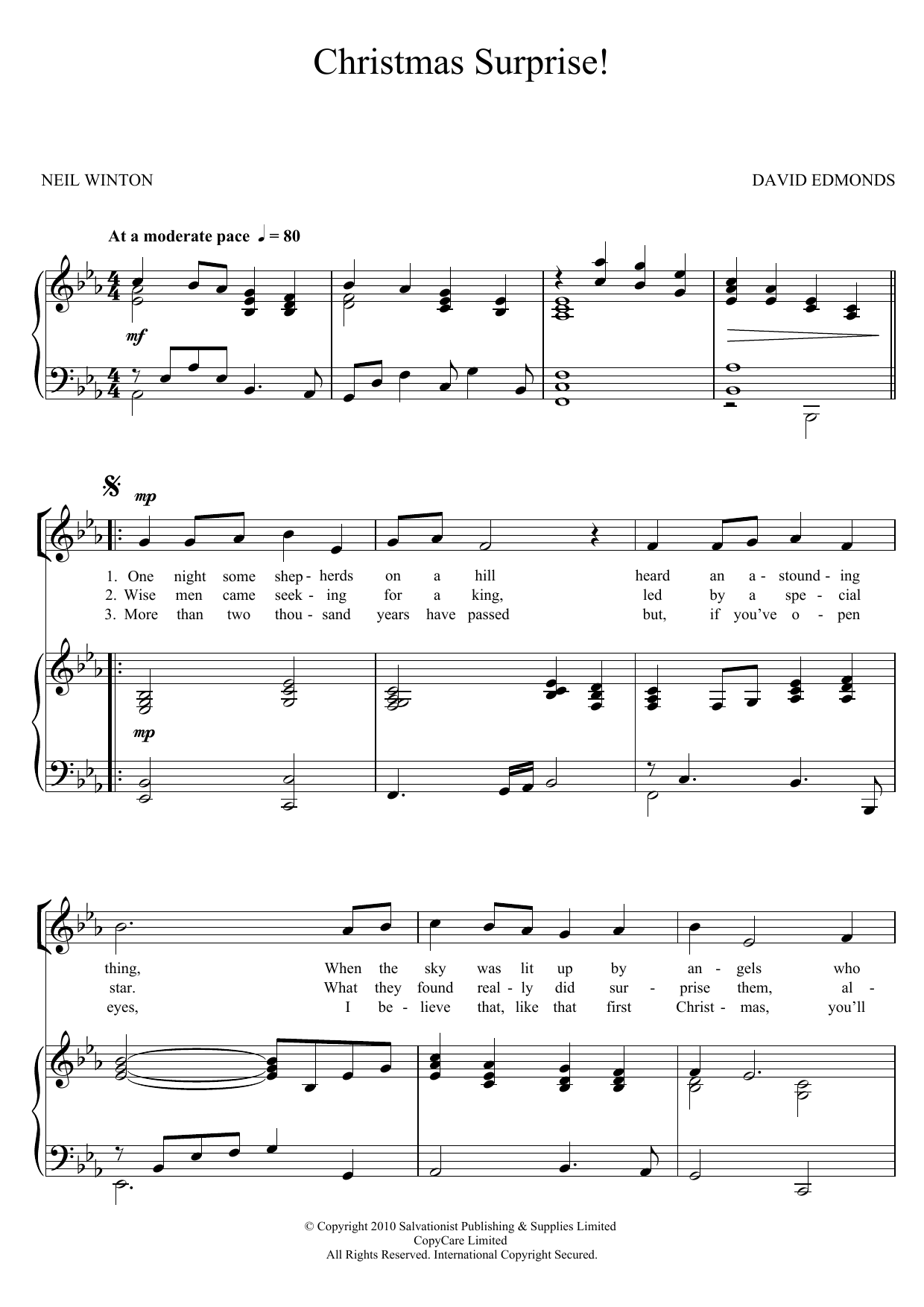 Download The Salvation Army Christmas Surprise! Sheet Music and learn how to play 3-Part Treble PDF digital score in minutes