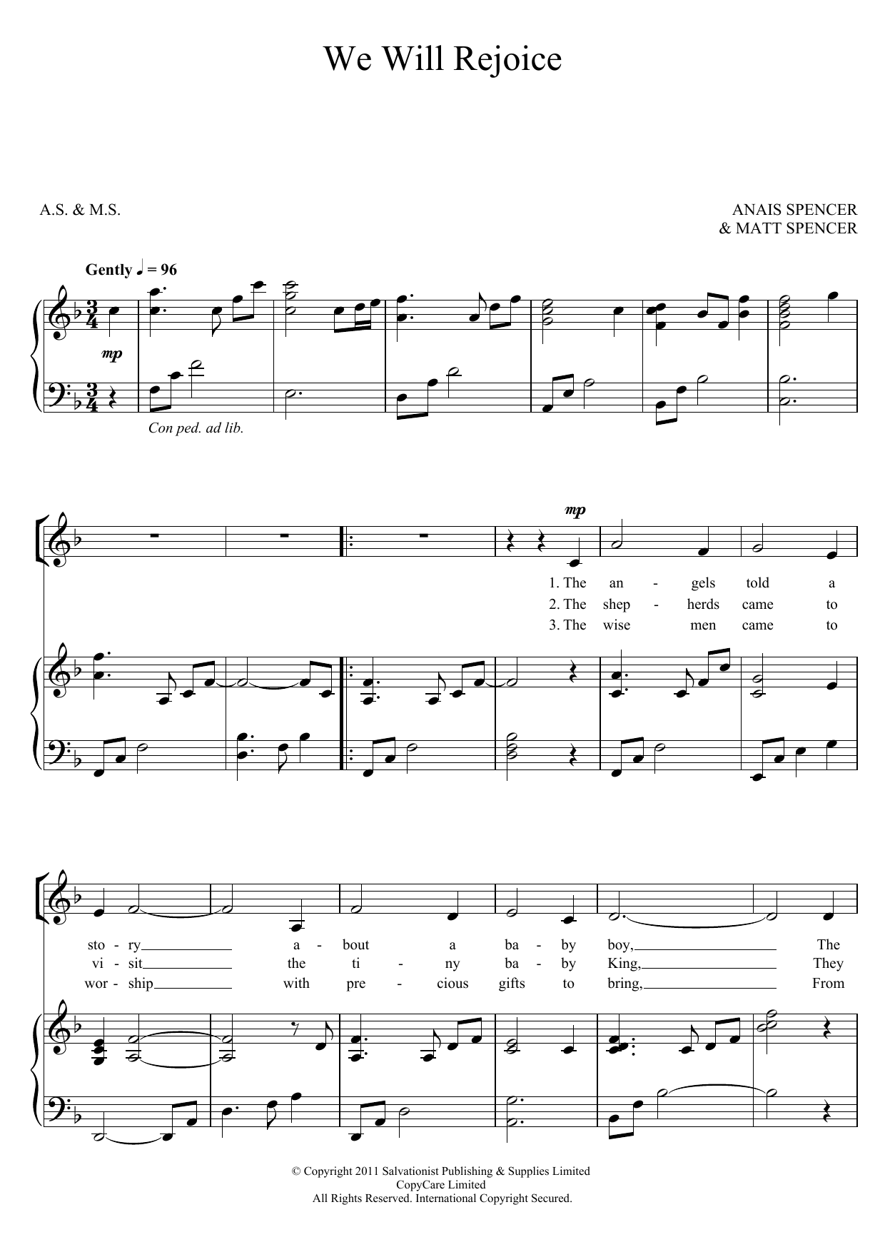 Download The Salvation Army We Will Rejoice Sheet Music and learn how to play Unison Choral PDF digital score in minutes