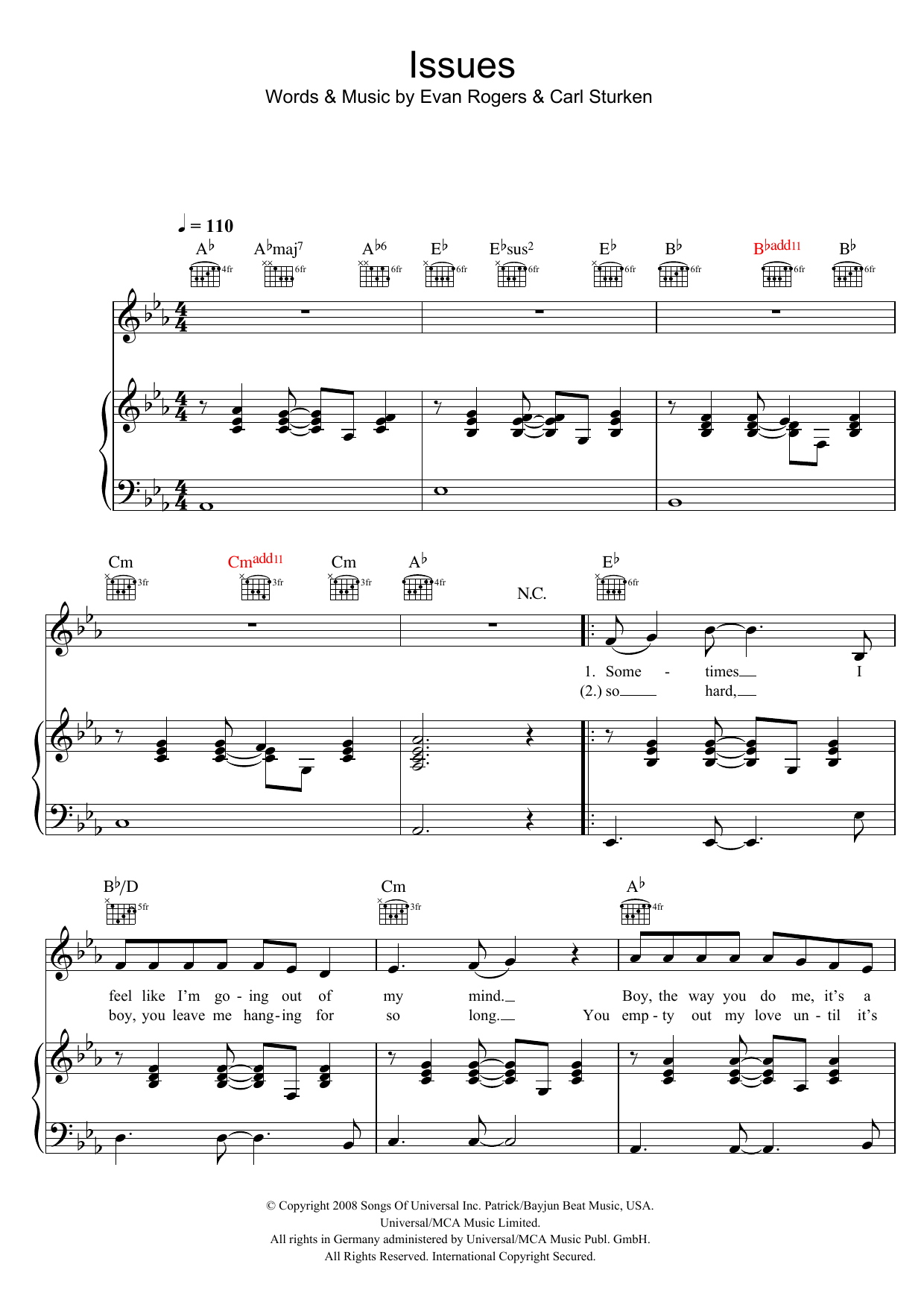 Download The Saturdays Issues Sheet Music and learn how to play Beginner Piano PDF digital score in minutes