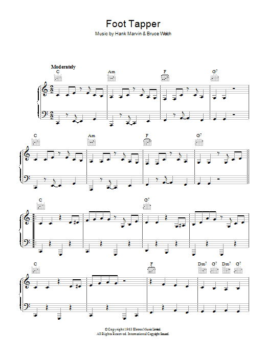 Download The Shadows Foot Tapper Sheet Music and learn how to play Piano PDF digital score in minutes