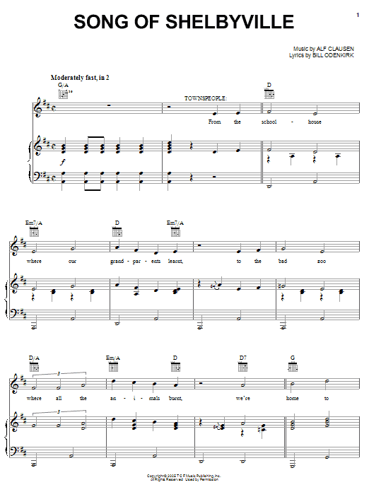 Download The Simpsons Song Of Shelbyville Sheet Music and learn how to play Piano, Vocal & Guitar (Right-Hand Melody) PDF digital score in minutes