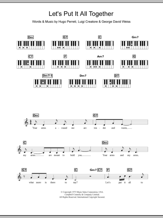 Download The Stylistics Let's Put It All Together Sheet Music and learn how to play Keyboard PDF digital score in minutes