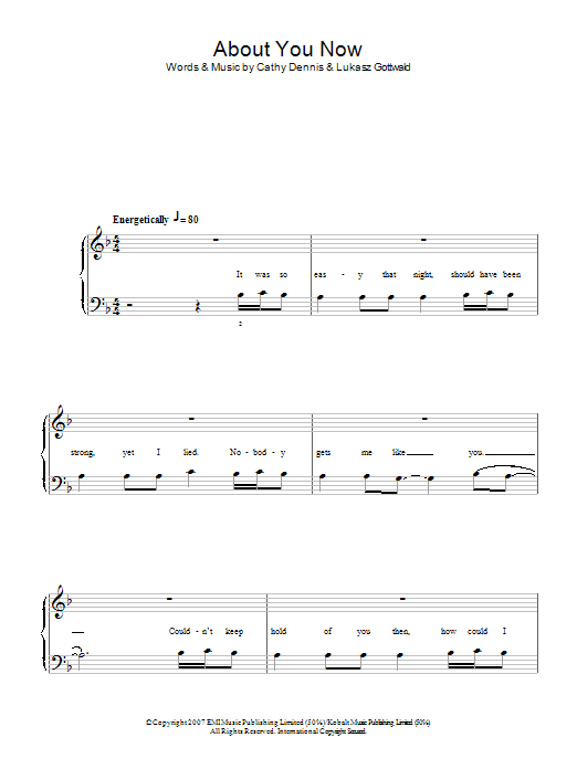 Download Sugababes About You Now Sheet Music and learn how to play 5-Finger Piano PDF digital score in minutes