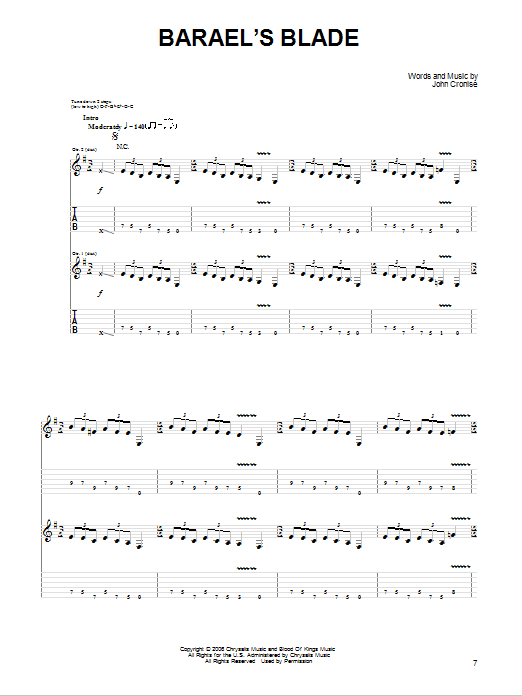 Download The Sword Barael's Blade Sheet Music and learn how to play Guitar Tab PDF digital score in minutes