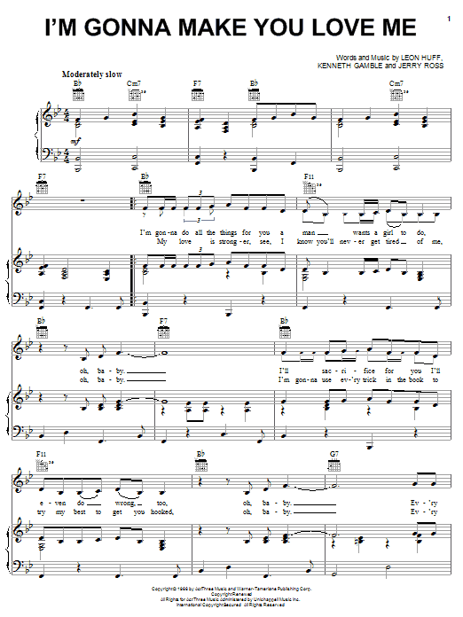 Download The Temptations I'm Gonna Make You Love Me Sheet Music and learn how to play Piano, Vocal & Guitar (Right-Hand Melody) PDF digital score in minutes