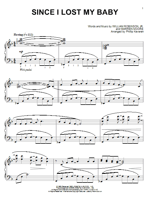 Download The Temptations Since I Lost My Baby Sheet Music and learn how to play Piano PDF digital score in minutes