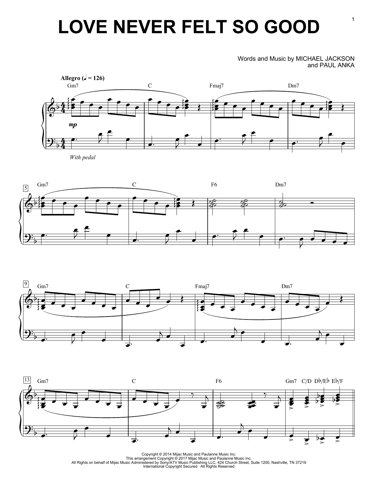 Download The Theorist Love Never Felt So Good Sheet Music and learn how to play Piano Solo PDF digital score in minutes