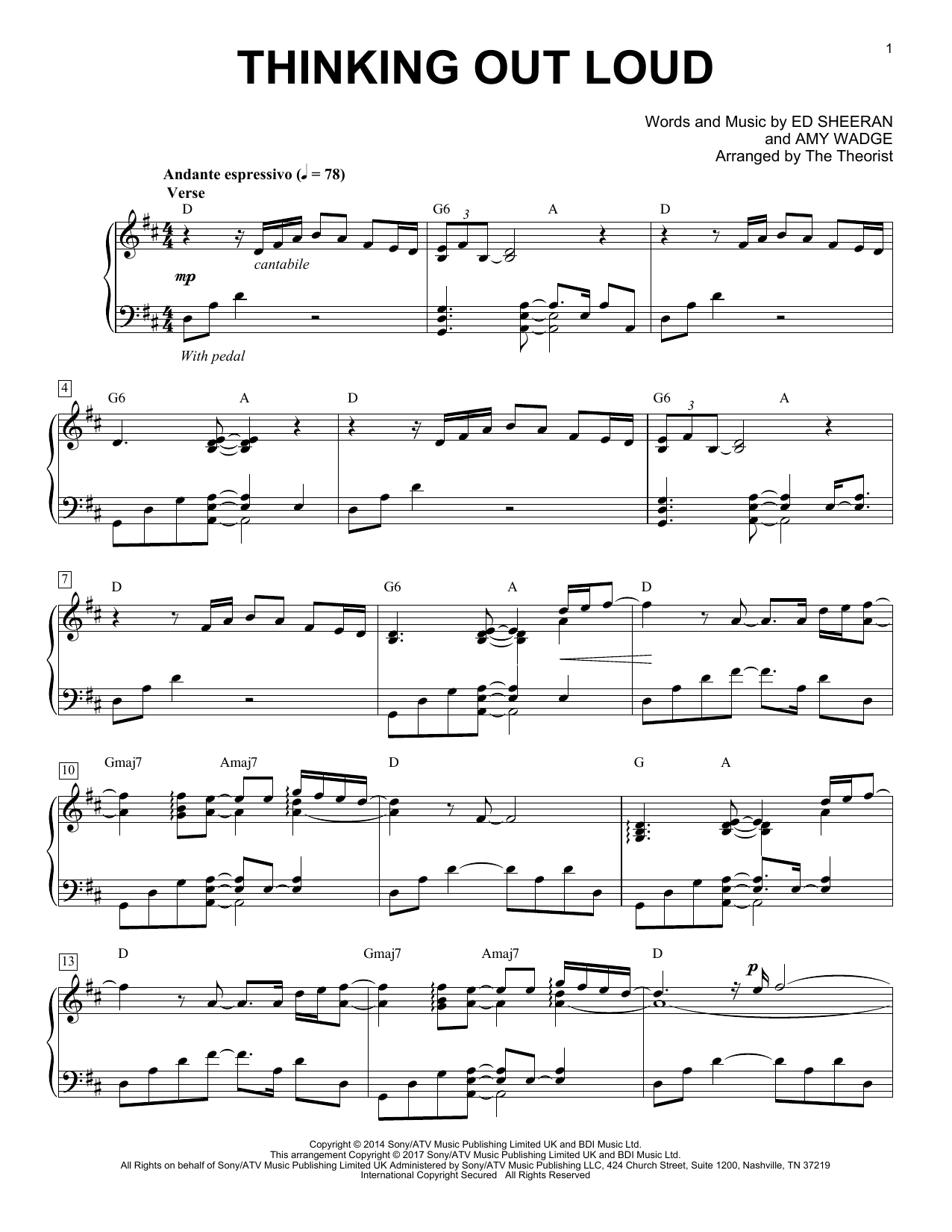 Download The Theorist Thinking Out Loud Sheet Music and learn how to play Piano Solo PDF digital score in minutes