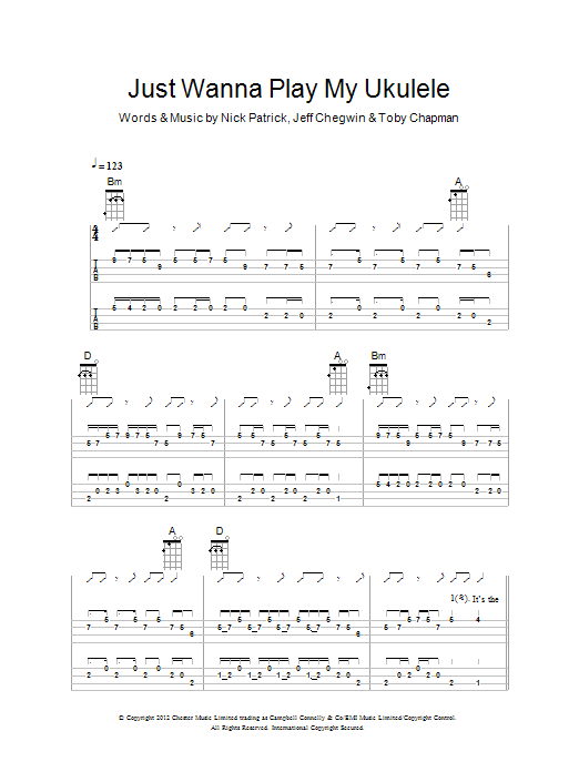 Download The Ukuleles Just Wanna Play My Ukulele Sheet Music and learn how to play Ukulele with strumming patterns PDF digital score in minutes