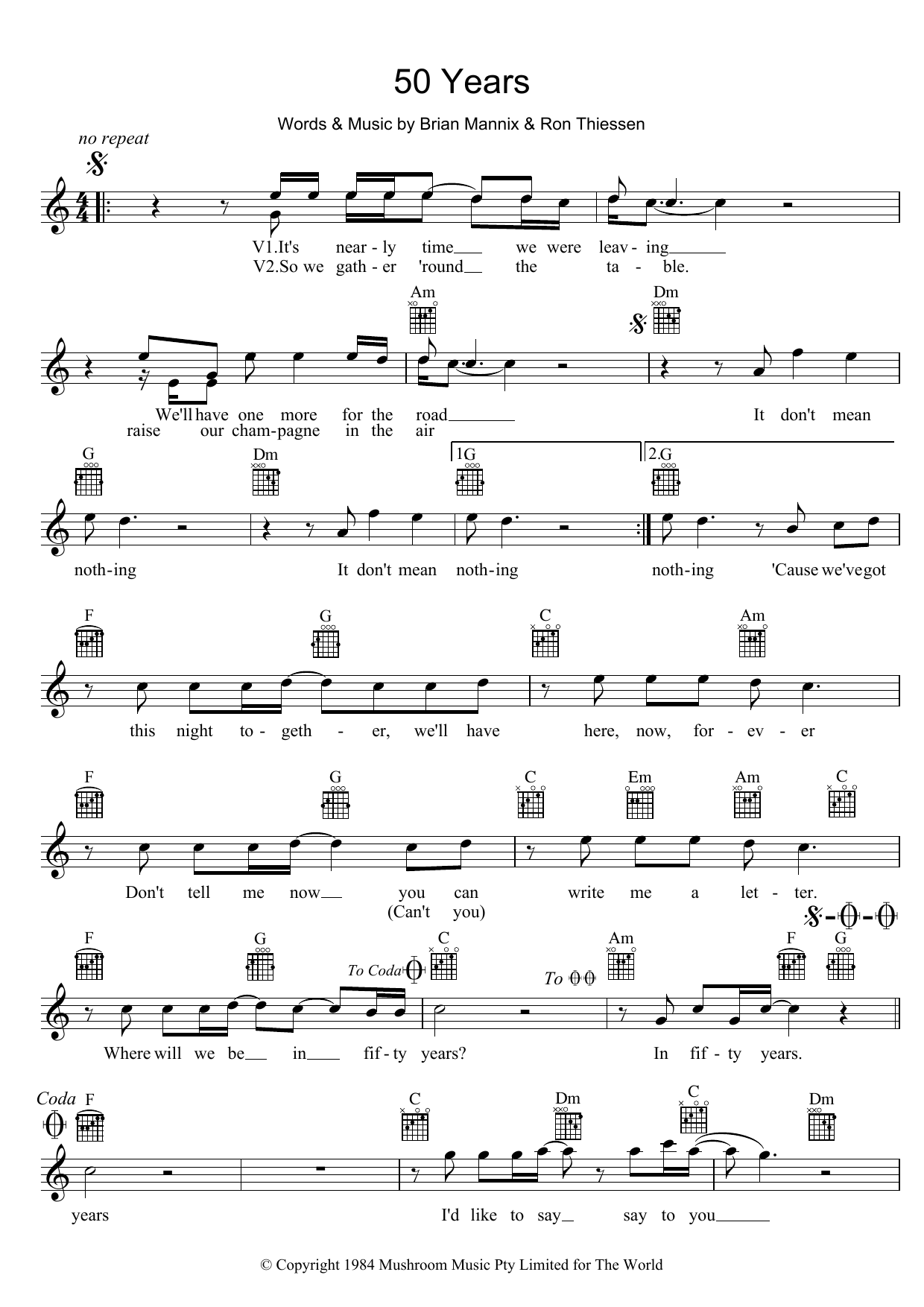 Download The Uncanny X-Men 50 Years Sheet Music and learn how to play Melody Line, Lyrics & Chords PDF digital score in minutes