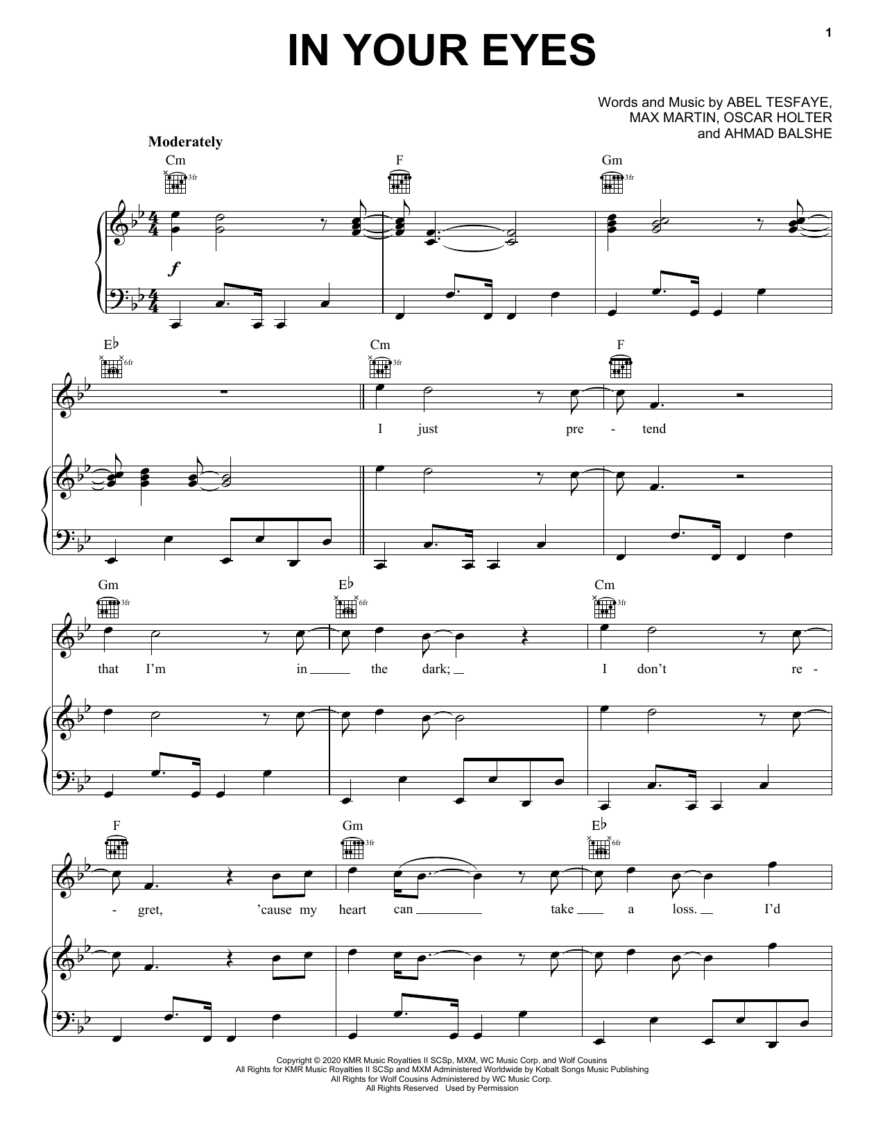 Download The Weeknd In Your Eyes Sheet Music and learn how to play Ukulele PDF digital score in minutes
