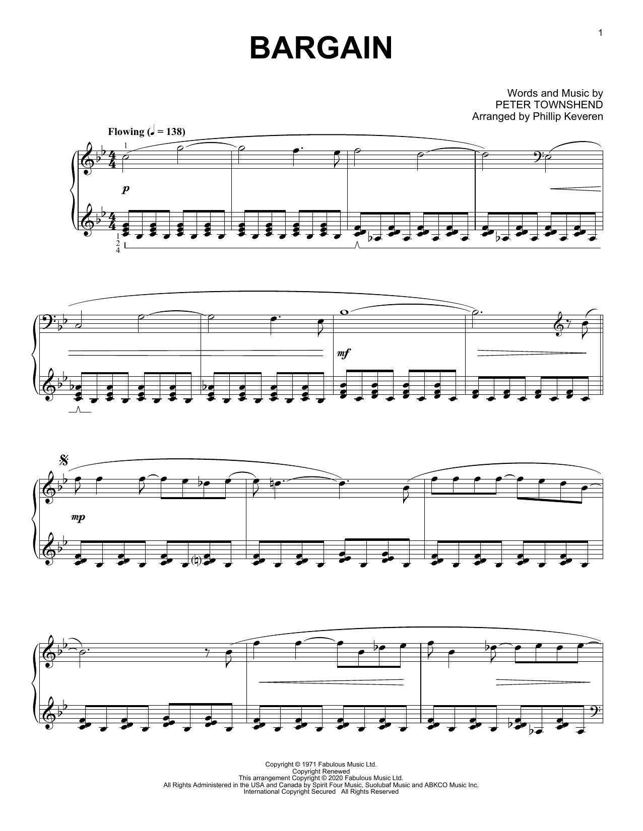 Download The Who Bargain [Classical version] (arr. Phillip Keveren) Sheet Music and learn how to play Piano Solo PDF digital score in minutes
