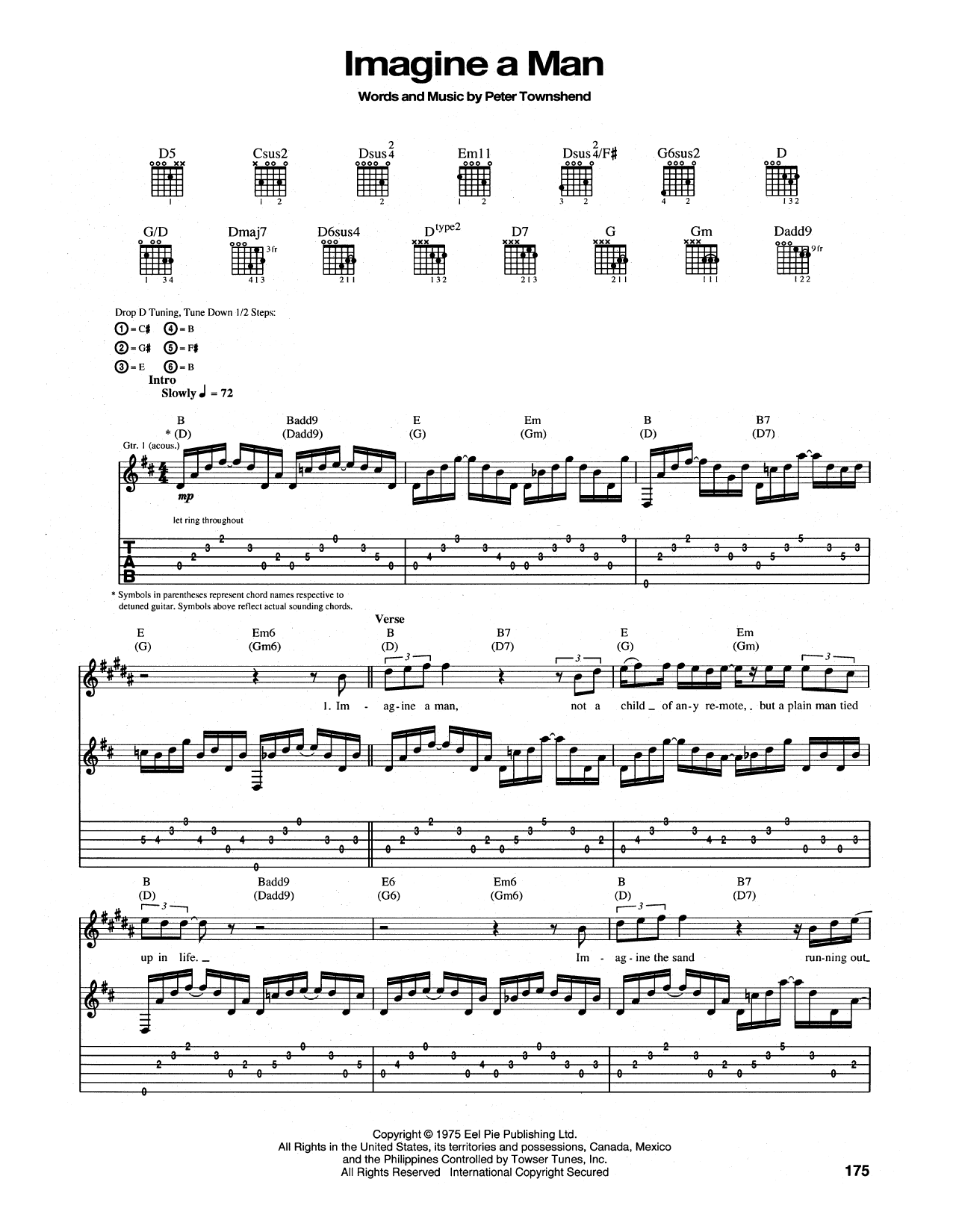 Download The Who Imagine A Man Sheet Music and learn how to play Lyrics & Chords PDF digital score in minutes