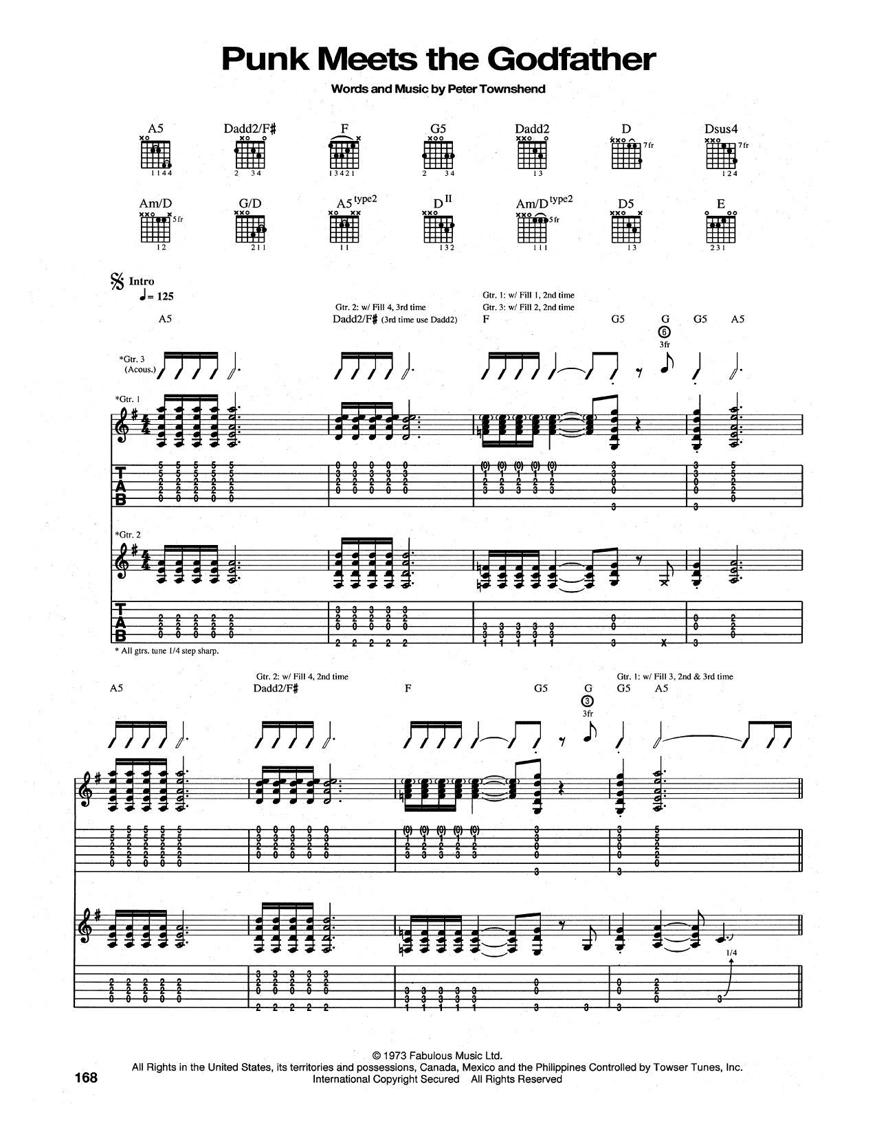 Download The Who The Punk Meets The Godfather Sheet Music and learn how to play Guitar Tab PDF digital score in minutes
