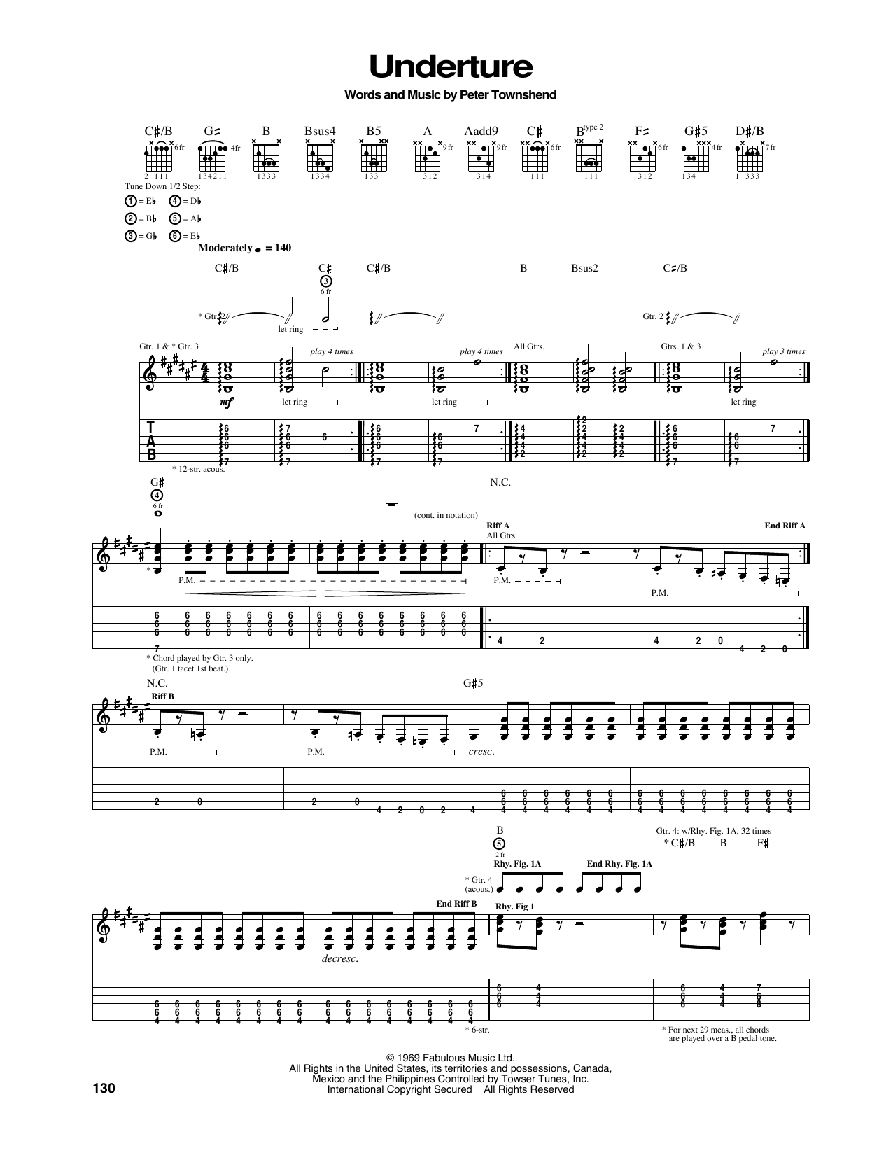 Download The Who Underture Sheet Music and learn how to play Guitar Tab PDF digital score in minutes
