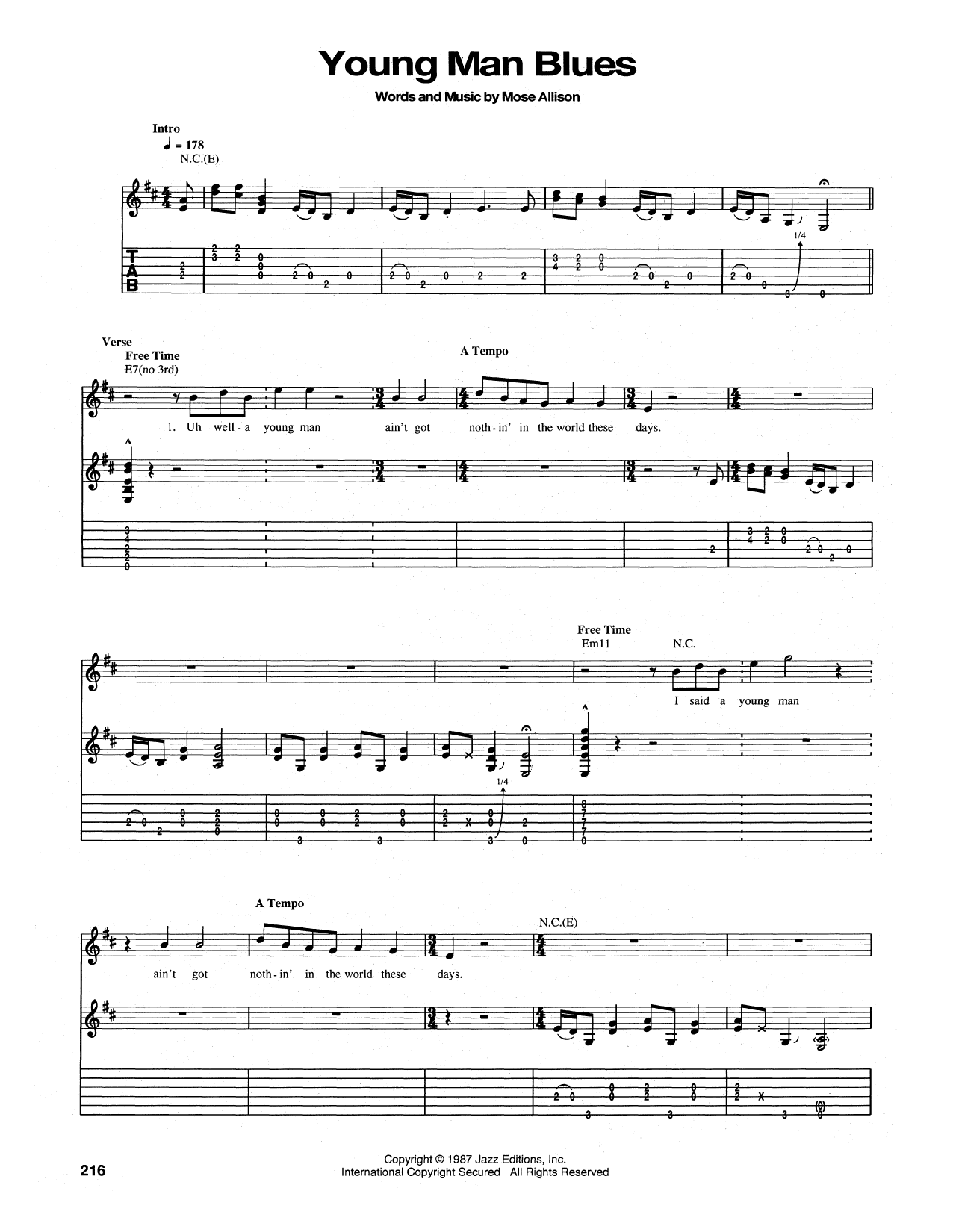 Download The Who Young Man Blues Sheet Music and learn how to play Lyrics & Chords PDF digital score in minutes