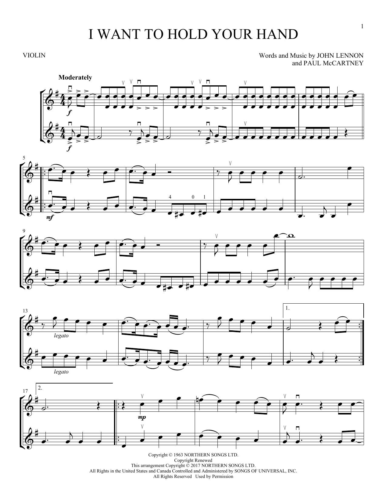 Download The Beatles I Want To Hold Your Hand Sheet Music and learn how to play Guitar Tab PDF digital score in minutes