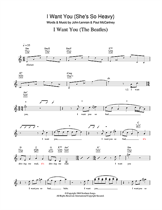 The Beatles "I Want You (She