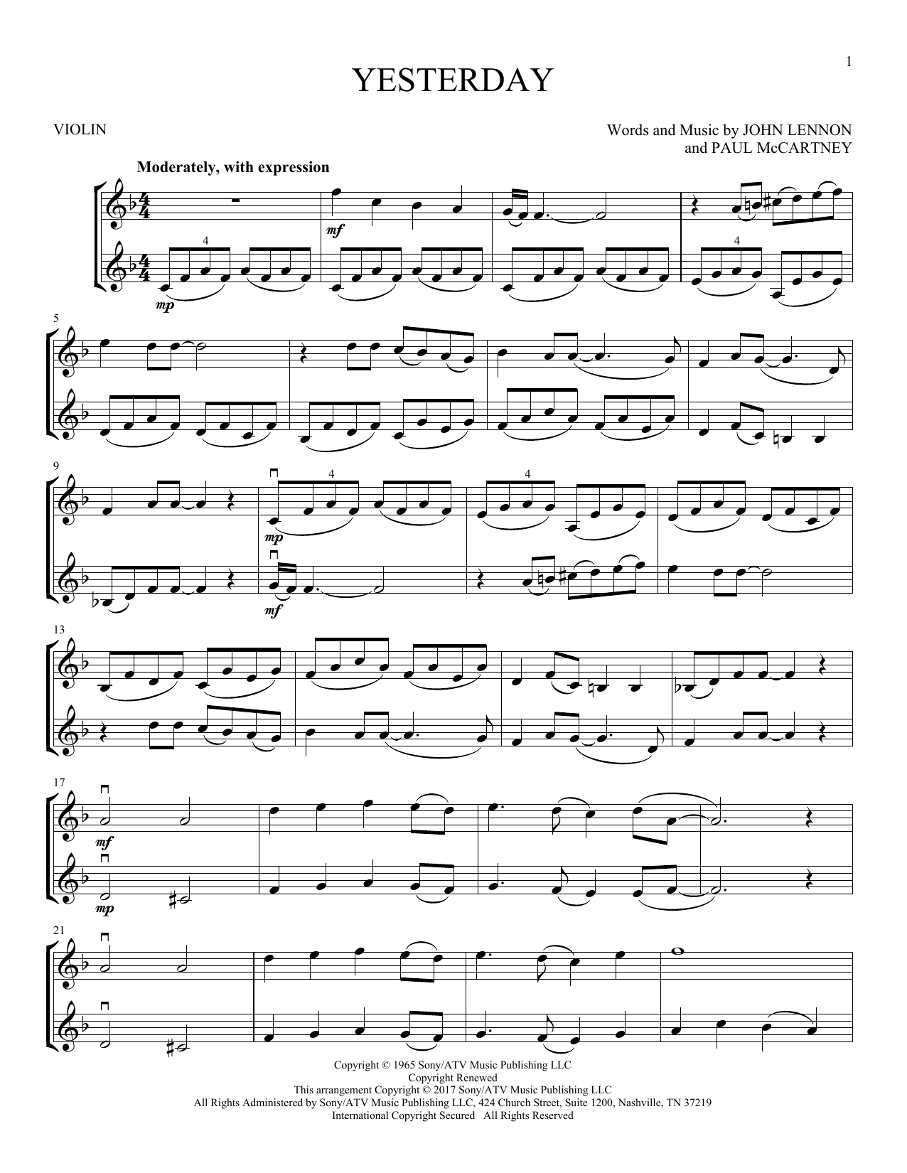 Download The Beatles Yesterday Sheet Music and learn how to play Guitar Tab PDF digital score in minutes