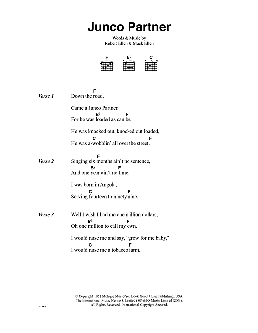 Download The Clash Junco Partner Sheet Music and learn how to play Lyrics & Chords PDF digital score in minutes