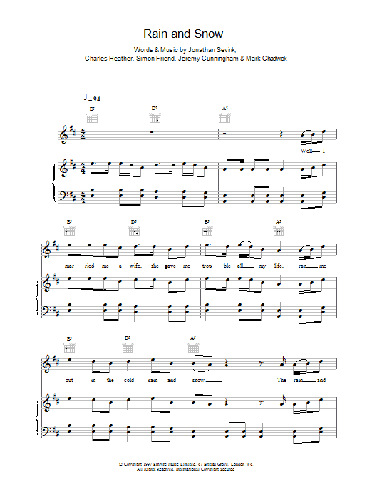 Download The Levellers Sheet Music and learn how to play Piano, Vocal & Guitar (Right-Hand Melody) PDF score in minutes