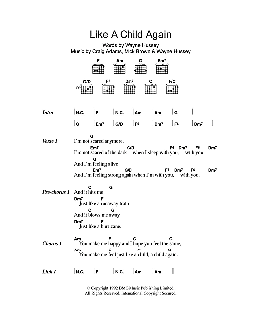 Download The Mission Like A Child Again Sheet Music and learn how to play Lyrics & Chords PDF digital score in minutes