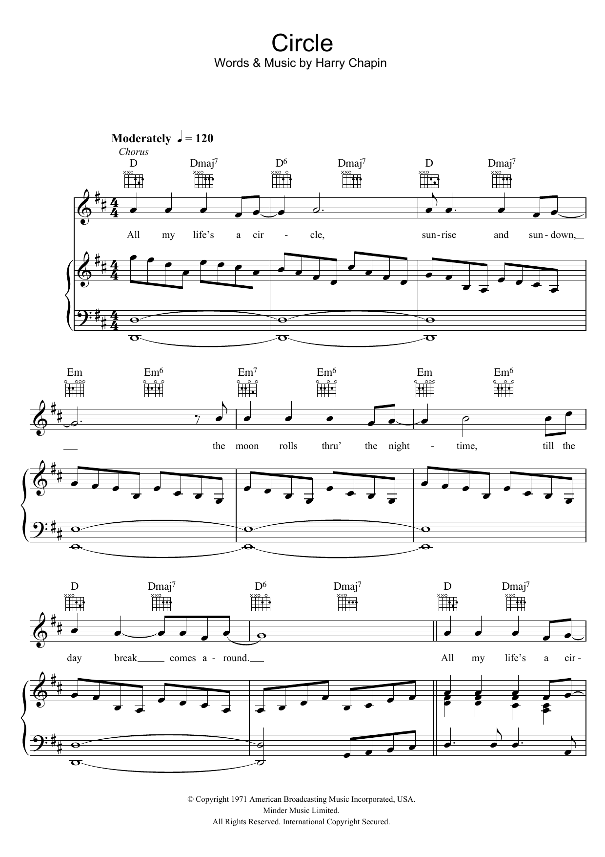 circles guitar sheet music