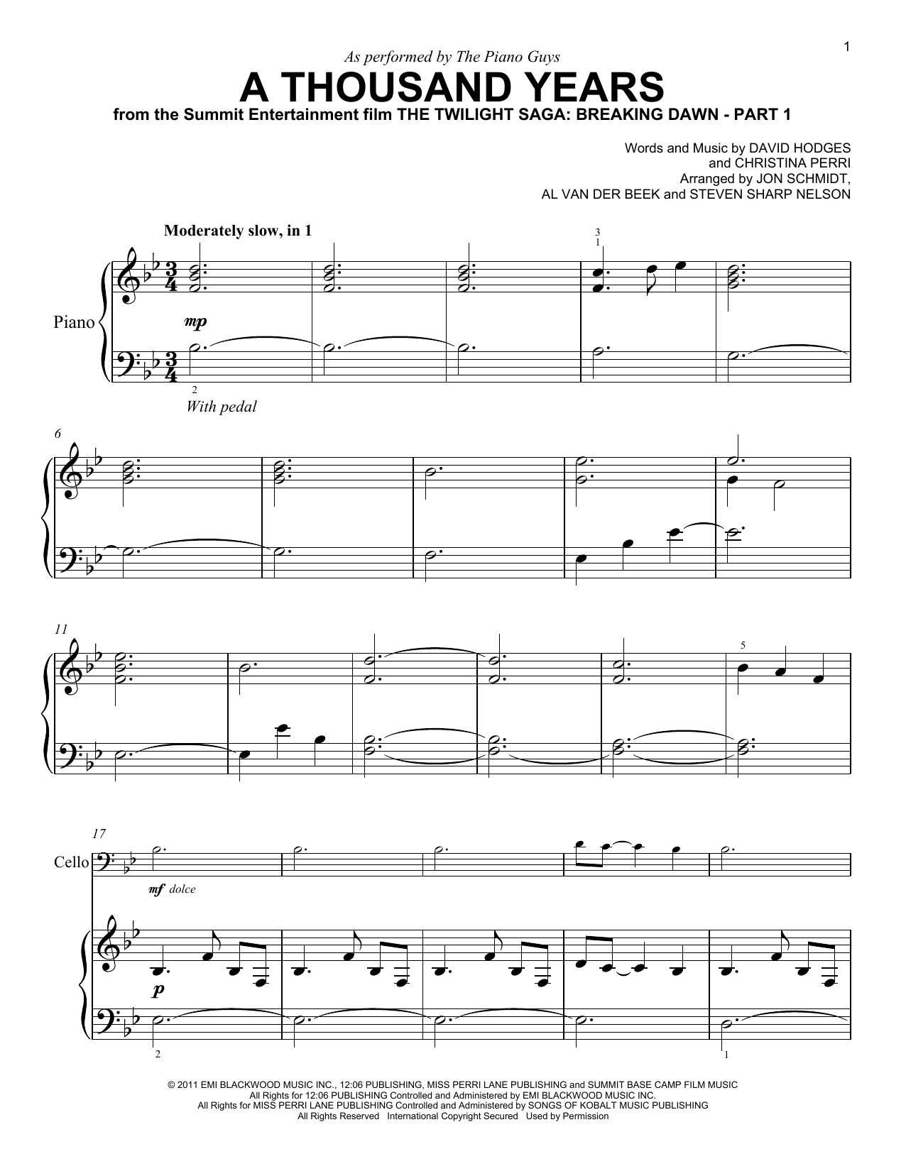 A Thousand Years The Piano Guys Daserflowers