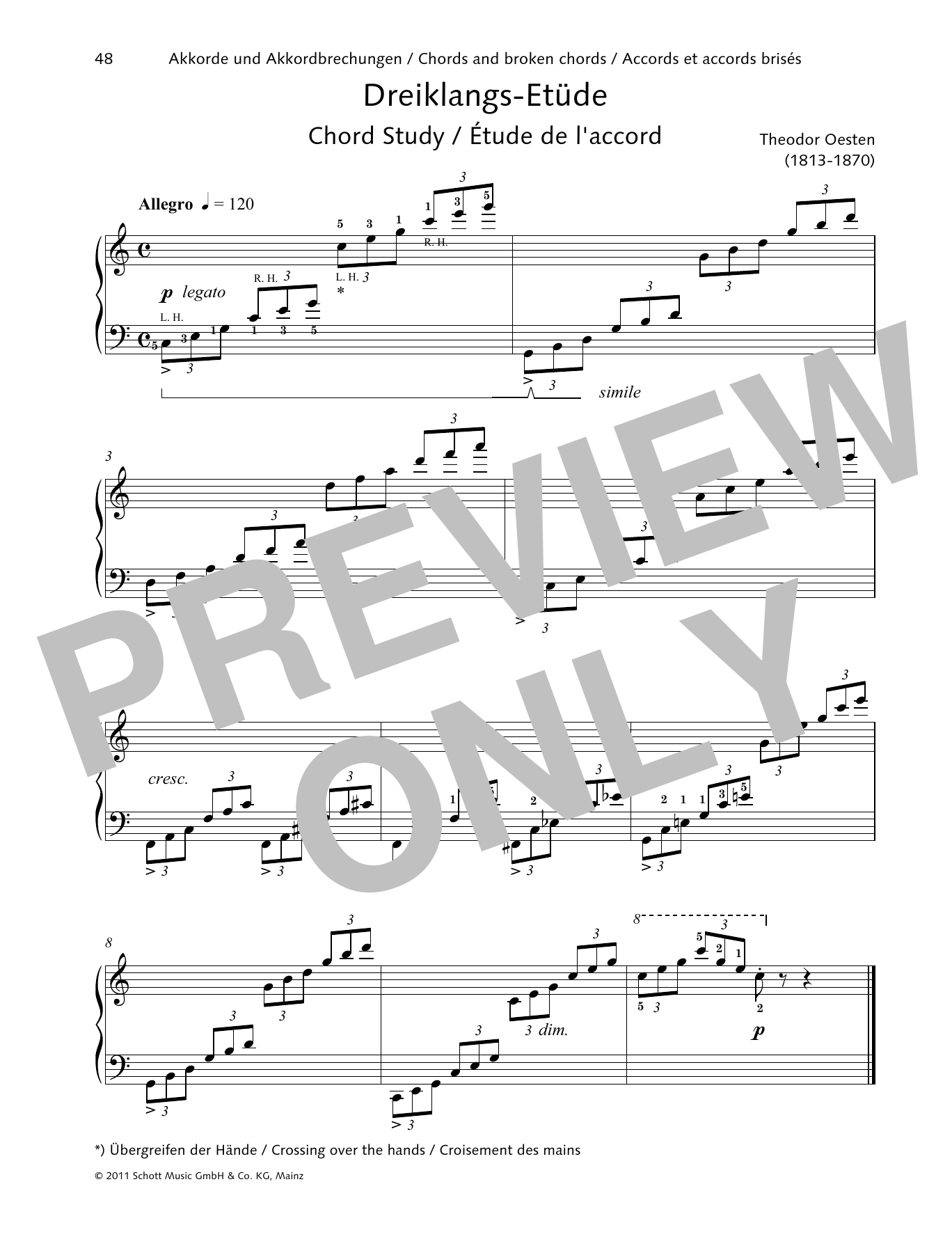 Download Theodor Oesten Chord Study Sheet Music and learn how to play Piano Solo PDF digital score in minutes