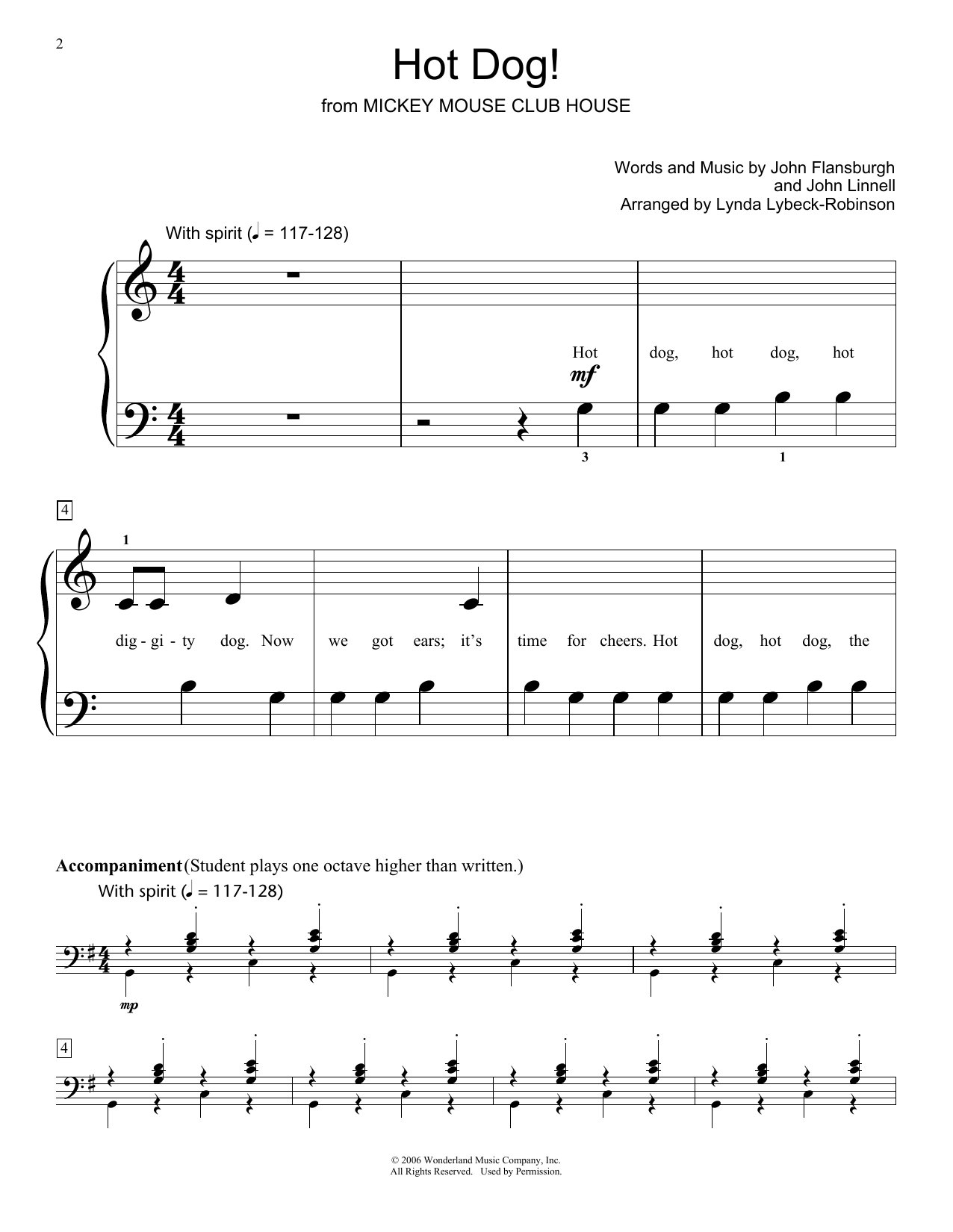 Download They Might Be Giants Hot Dog! Sheet Music and learn how to play Educational Piano PDF digital score in minutes