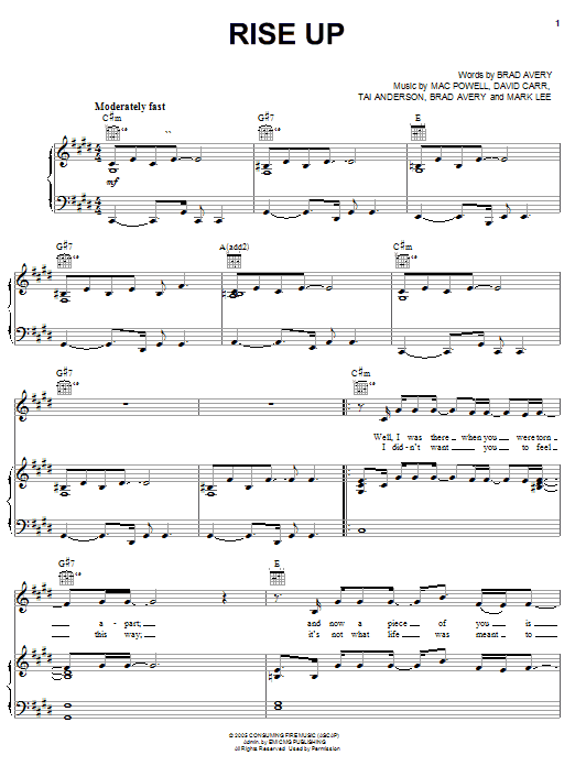 Download Third Day Rise Up Sheet Music and learn how to play Guitar Tab PDF digital score in minutes