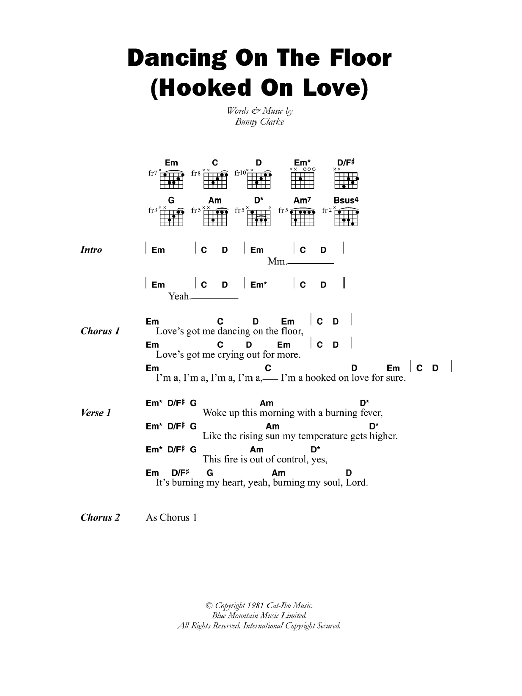 Download Third World Dancing On The Floor (Hooked On Love) Sheet Music and learn how to play Lyrics & Chords PDF digital score in minutes