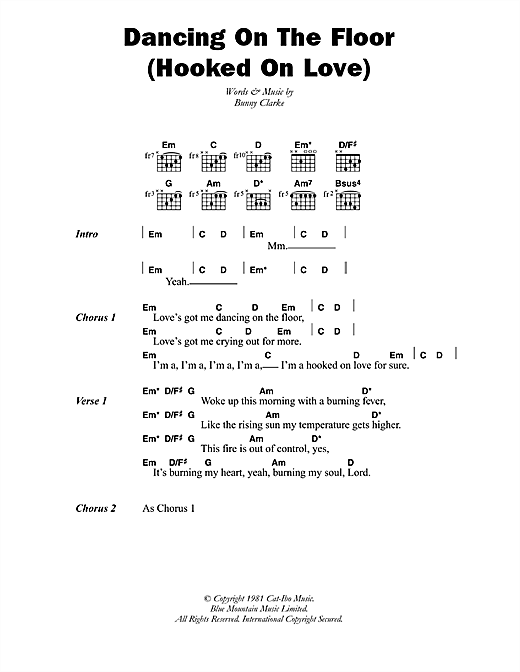 Download Third World Dancing On The Floor (Hooked On Love) Sheet Music and learn how to play Lyrics & Chords PDF digital score in minutes