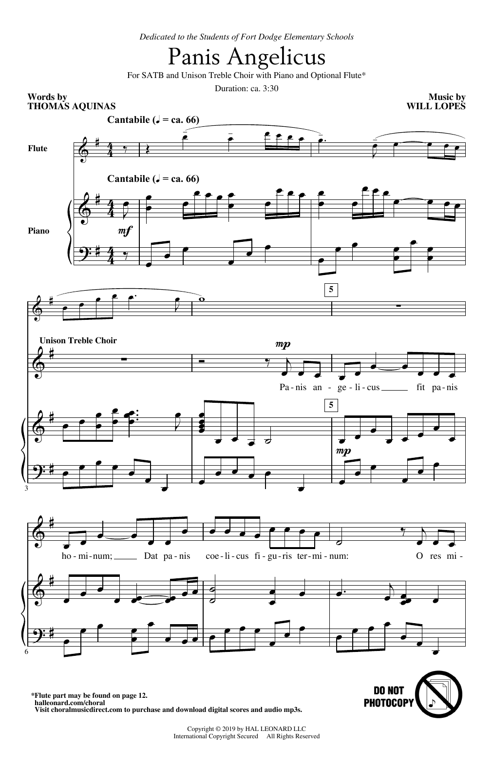 Download Thomas Aquinas and Will Lopes Panis Angelicus Sheet Music and learn how to play SATB Choir PDF digital score in minutes
